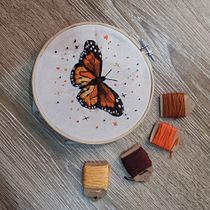 Mi proyecto del curso: Técnicas de bordado realista. Traditional illustration, Embroider, and Textile Design project by Alejandra Téllez Venegas - 01.18.2023