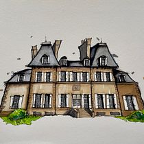 Mon projet du cours : Esquisses d'architecture expressives aux feutres de couleur. Drawing, Sketching, Architectural Illustration, Sketchbook & Ink Illustration project by alaincor29 - 01.18.2023
