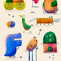 Abschlussprojekt: Figurenfabrik: Illustriere kreative Charaktere für Kinder. Character Design, Digital Illustration, Children's Illustration, and Picturebook project by Katharina Steirer - 01.18.2023