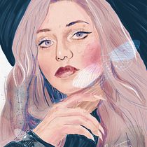 My project for course: Illustrated Portraits with Procreate. Ilustração tradicional, Ilustração vetorial, Ilustração digital, e Desenho de retrato projeto de Daisy Torres - 18.01.2023