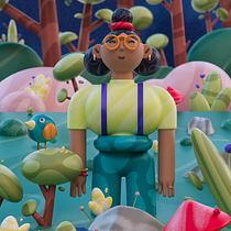 Mi proyecto del curso: Cinema 4D: da vida a una ilustración pop en 3D. Traditional illustration, 3D, Digital Illustration, and 3D Modeling project by Oscar Matamoros - 01.19.2023