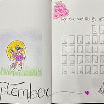 My first bullet journal. Ilustração tradicional, Lettering, Desenho, H, e Lettering projeto de valentinagiuntini - 19.01.2023
