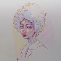 Mi proyecto del curso: Dibujo de retratos llamativos con lápices de colores. Drawing, Portrait Drawing, Sketchbook, and Colored Pencil Drawing project by Raquel - 01.19.2023