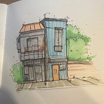My project for course: Expressive Architectural Sketching with Colored Markers. Sketching, Drawing, Architectural Illustration, Sketchbook & Ink Illustration project by thenadamgoes - 01.16.2023