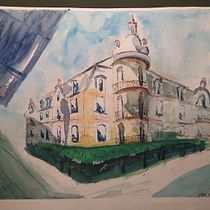 My project for course: Architectural Sketching with Watercolor and Ink. Esboçado, Desenho, Pintura em aquarela, Ilustração arquitetônica, Sketchbook e Ilustração com tinta projeto de András Zsembery - 19.01.2023