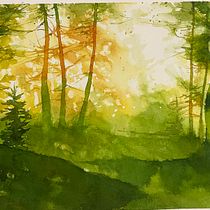 My project for course: Dreamy Watercolor Landscapes: Paint with Light. Un projet de Peinture , et Aquarelle de Maryam Karami - 20.01.2023