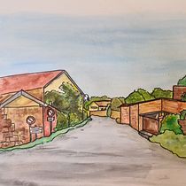 My project for course: Architectural Sketching with Watercolor and Ink. Sketching, Drawing, Watercolor Painting, Architectural Illustration, Sketchbook & Ink Illustration project by jhombsch - 01.20.2023