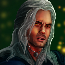 Portrait of Henry Cavill as Geralt . Un progetto di Pittura e Pittura digitale di Christopher Marcantonio - 20.01.2023