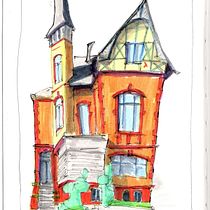 Mein Abschlussprojekt für den Kurs: Expressive Architekturskizzen mit Markern. Sketching, Drawing, Architectural Illustration, Sketchbook & Ink Illustration project by Steffen Voß - 01.20.2023