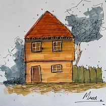 Mi proyecto del curso: Dibujo arquitectónico expresivo con marcadores de colores. Een project van  Schetsen,  Tekening,  Architecturale illustratie, Sketchbook y  Illustratie met inkt van Marta - 20.01.2023