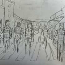 My project for course: Basic Principles of Drawing People from Imagination. Traditional illustration, Fine Arts, Sketching, Pencil Drawing, Drawing, Artistic Drawing, and Figure Drawing project by Saida Fakih - 01.21.2023