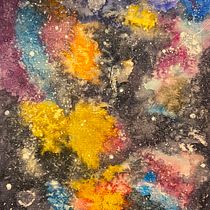 Nebulosa y medusas en Acuarela. Un progetto di Illustrazione tradizionale, Belle arti, Pittura e Pittura ad acquerello di bgrivera09 - 17.01.2023