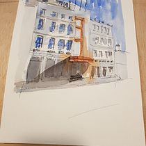 My project for course: Architectural Sketching with Watercolor and Ink. Sketching, Drawing, Watercolor Painting, Architectural Illustration, Sketchbook & Ink Illustration project by john - 01.21.2023