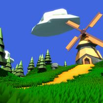 Meu projeto do curso: Modelagem de cenários low poly para vídeo games. Un proyecto de 3D y Modelado 3D de Davi Simon - 20.01.2023