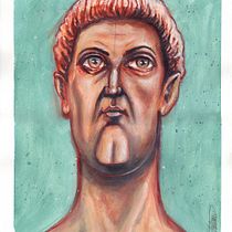 My project for course: Stylized Portrait Painting with Gouache. Traditional illustration, Painting, and Gouache Painting project by Davide Santarsiere - 01.21.2023