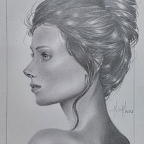 Meu projeto do curso: Técnicas de desenho a lápis para retrato em planos. Fine Arts, Sketching, Drawing, Portrait Drawing, Realistic Drawing, and Artistic Drawing project by duartehq - 01.22.2023