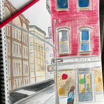 My project for course: Sketchbook Illustration with Colored Pencils. Traditional illustration, Fine Arts, Sketching, Pencil Drawing, Drawing, Artistic Drawing, and Sketchbook project by lsolomo3 - 01.22.2023