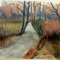 Il mio progetto del corso: Pittura di paesaggi realistici ad acquerello. Projekt z dziedziny  Sztuki piękne,  Malarstwo, Sketching, Malowanie akwarelą, Ilustracja naturalist i czna użytkownika Silvia Ciolli De Martini - 22.01.2023