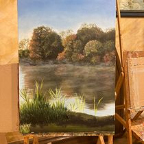 " Jelczańska Łacha ". Un proyecto de Pintura al óleo, Bellas Artes y Pintura de krystianokolita0 - 22.01.2023