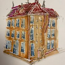 I miei primi disegni dopo il corso. Een project van  Schetsen,  Tekening,  Architecturale illustratie, Sketchbook y  Illustratie met inkt van andmec - 22.01.2023