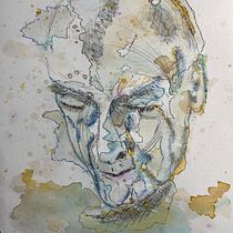 My project for course: Experimental Portraiture with Ink, Tea and Alcohol. Artes plásticas, Pintura, Desenho e Ilustração com tinta projeto de chezza10 - 23.01.2023