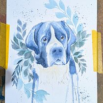 My project for course: Expressive Animal Portraits in Watercolor. Ilustração tradicional, Pintura em aquarela, Desenho realista e Ilustração naturalista projeto de laurennnnnnn - 21.01.2023