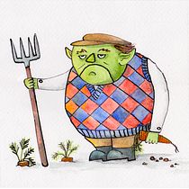 Boggart: dip pen and water colour. Un progetto di Illustrazione tradizionale, Character design, Pittura, Bozzetti, Disegno, Pittura ad acquerello, Stor, telling, Disegno artistico, Illustrazione infantile e Narrativa di monstermagic - 20.01.2023