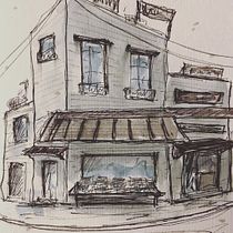 Mon projet du cours : Esquisses d'architecture expressives aux feutres de couleur. Een project van  Schetsen,  Tekening,  Architecturale illustratie, Sketchbook y  Illustratie met inkt van frederic_jovi - 23.01.2023