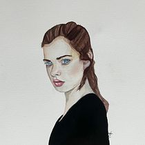 My project for course: Watercolor Portrait from a Photo. Traditional illustration, Watercolor Painting, and Portrait Drawing project by Janet Chalif - 01.23.2023