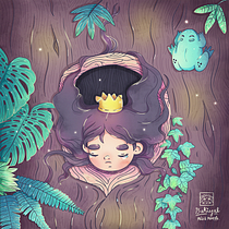 Mi proyecto del curso: Ilustración de fantasía con estilo propio. Traditional illustration, Drawing, Digital Illustration, Watercolor Painting, and Color Theor project by bakiyal_ilustracion - 01.24.2023