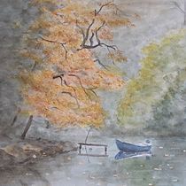 My project for course: Watercolor Landscapes: Experimental Tools and Techniques. Projekt z dziedziny  Sztuki piękne,  Malarstwo i Malowanie akwarelą użytkownika karin.folkesson - 24.01.2023