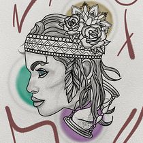 Mein Abschlussprojekt für den Kurs: Digitales Tattoo Design und Illustration mit Procreate. Traditional illustration, Graphic Design, Digital Illustration, Tattoo Design, and Digital Drawing project by jas_138 - 01.24.2023
