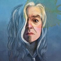 Morgan. Un progetto di Illustrazione tradizionale, Illustrazione digitale, Pittura ad acquerello, Disegno di ritratti e Disegno digitale di Claudia Carvotta - 09.01.2023