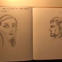 Mon projet du cours : Carnet de croquis et portraits au crayon graphite. Artes plásticas, Esboçado, Desenho, Desenho de retrato, e Sketchbook projeto de nive57 - 24.01.2023