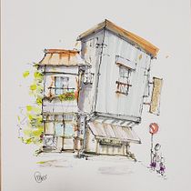Il mio progetto del corso: Disegno architettonico espressivo con pennarelli colorati. Een project van  Schetsen,  Tekening,  Architecturale illustratie, Sketchbook y  Illustratie met inkt van Massimiliano Colangelo - 24.01.2023