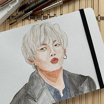 Mon projet du cours : Portrait à l'aquarelle d'après une photo. Traditional illustration, Watercolor Painting, and Portrait Drawing project by morgane.rosado - 01.25.2023