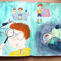 Mein Abschlussprojekt für den Kurs: Figurenentwicklung durch Beobachtungszeichnen. Un proyecto de Ilustración tradicional, Diseño de personajes, Dibujo y Sketchbook de Maria Haas - 25.01.2023