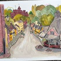 My project for course: Pictorial Sketchbook with Gouache. Un projet de Illustration traditionnelle, Esquisse , Dessin, Illustration architecturale, Carnet de croquis , et Peinture gouache de Ulrike Schluter - 29.03.2023