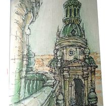 My project for course: Architectural Sketching with Watercolor and Ink. Sketching, Drawing, Watercolor Painting, Architectural Illustration, Sketchbook, Ink Illustration, and Traditional illustration project by João Leitão - 01.26.2023