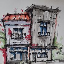 My project for course: Expressive Architectural Sketching with Colored Markers. Sketching, Drawing, Architectural Illustration, Sketchbook & Ink Illustration project by marked - 01.26.2023