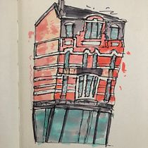 My project for course: Expressive Architectural Sketching with Colored Markers. Sketching, Drawing, Architectural Illustration, Sketchbook & Ink Illustration project by erik_driessen - 01.26.2023
