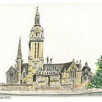 Mon projet du cours : Esquisses d'architecture expressives aux feutres de couleur. Sketching, Drawing, Architectural Illustration, Sketchbook, Ink Illustration, and Traditional illustration project by Philippe - 01.26.2023