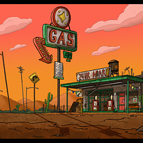 My project for course: Digital Background Painting for Animation. Projekt z dziedziny Trad, c, jna ilustracja,  Animacja, Ilustracja c, frowa, Malarstwo c i frowe użytkownika Charlotte - 14.01.2023