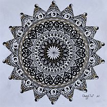 My project for course: The Art of Mandala Drawing: Create Geometric Patterns Ein Projekt aus dem Bereich Zeichnung und Illustration mit Tinte von Cheryl Whiteley - 27.01.2023