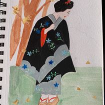 My project for course: Introduction to Gouache: A Chromatic Journey to Japan. Un proyecto de Ilustración tradicional, Bellas Artes, Pintura y Pintura gouache de wendy_dewhirst - 27.01.2023