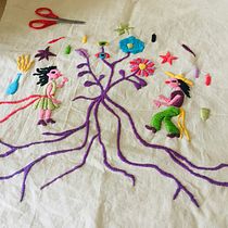 My project for course: Contemporary Embroidery With Traditional Mexican Needlework. Arts, Crafts, Embroider, Fiber Arts, and Textile Design project by ludivine.defois - 01.28.2023
