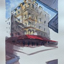 Mi proyecto del curso: Dibujo arquitectónico con acuarela y tinta. Sketching, Drawing, Watercolor Painting, Architectural Illustration, Sketchbook & Ink Illustration project by luzmariamed - 01.28.2023