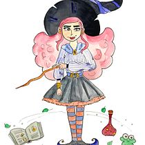 Projet : ma sorcière bien-aimée. Un progetto di Illustrazione tradizionale, Character design, Bozzetti, Disegno, Pittura ad acquerello, Disegno artistico, Illustrazione infantile e Narrativa di delphesebelmann - 28.01.2023