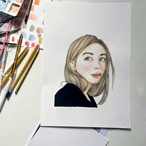 Mi proyecto del curso: Retrato en acuarela a partir de una fotografía. Traditional illustration, Watercolor Painting, and Portrait Drawing project by Helena D - 01.28.2023