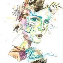 Mi proyecto del curso: Retrato experimental con tinta, alcohol y té. Artes plásticas, Pintura, Desenho e Ilustração com tinta projeto de Oscar Figueroa - 29.01.2023